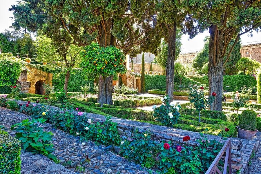 Alhambra's Gardens: Generalife, Partal, Alcazaba, & Carlos V - Generalife gardens: the peaceful opening hour