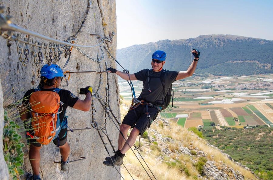 From Granada: Climb Zafarraya's 'Via Ferrata John Hogbin' - The 15-minute safety briefing and equipment check