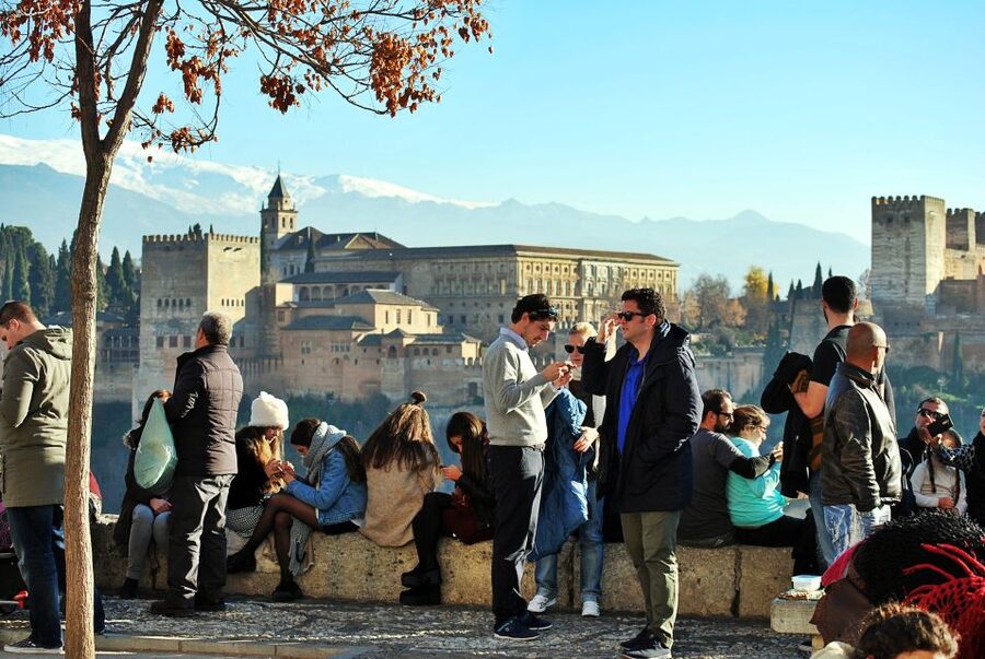 Granada: Albaicín, Sacromonte & Museum of Caves Walking Tour - San Nicolás and the Alhambra view