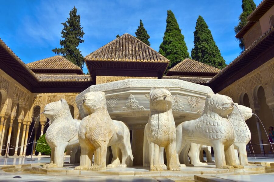 Granada: Alhambra and Nasrid Palaces Private Guide Tour - Meeting your guide under the black umbrella