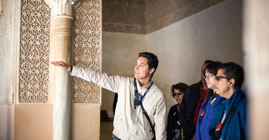 Granada: Alhambra and Nasrid Palaces Small Guided Tour - The Court of the Lions and the art of water