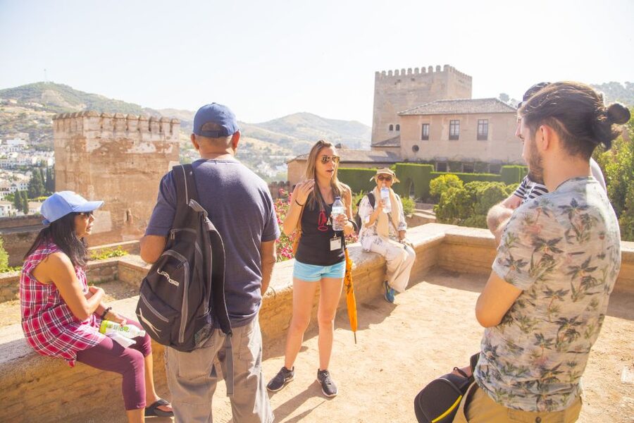 Granada: Alhambra Complex Guided Tour with Ticket - Guides, group size, and the listening equipment