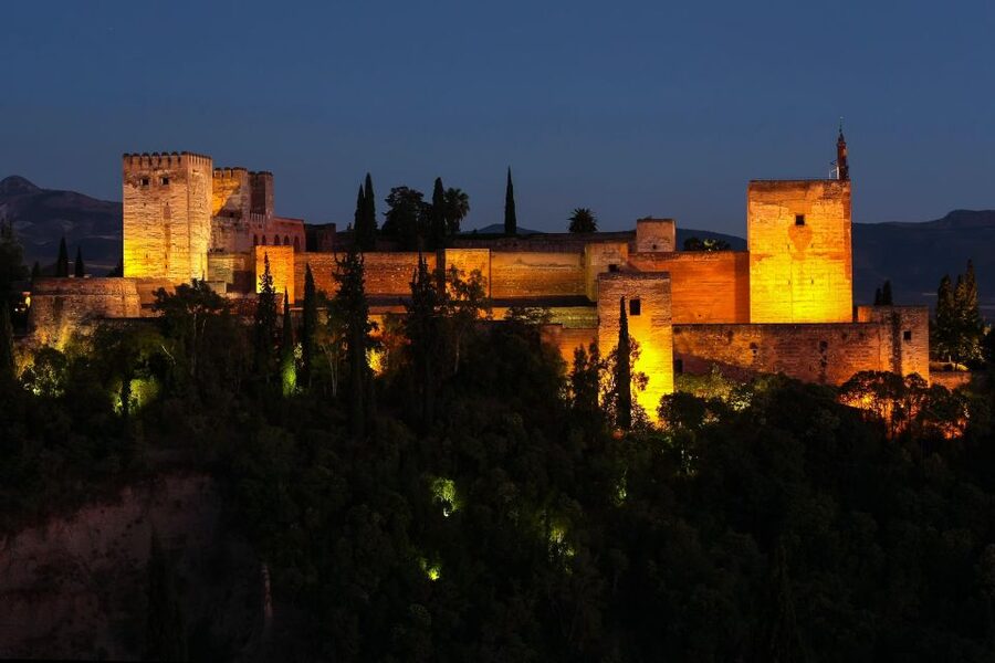 Granada: Alhambra Night Visit Entry Ticket - Walking into the Nasrid Palaces at night