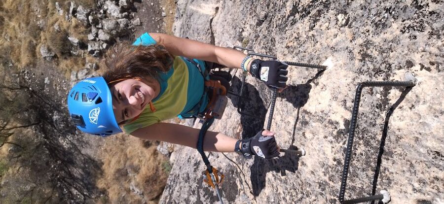 Granada: Via Ferrata Moclín with Transfers - The safety briefing before the cliff