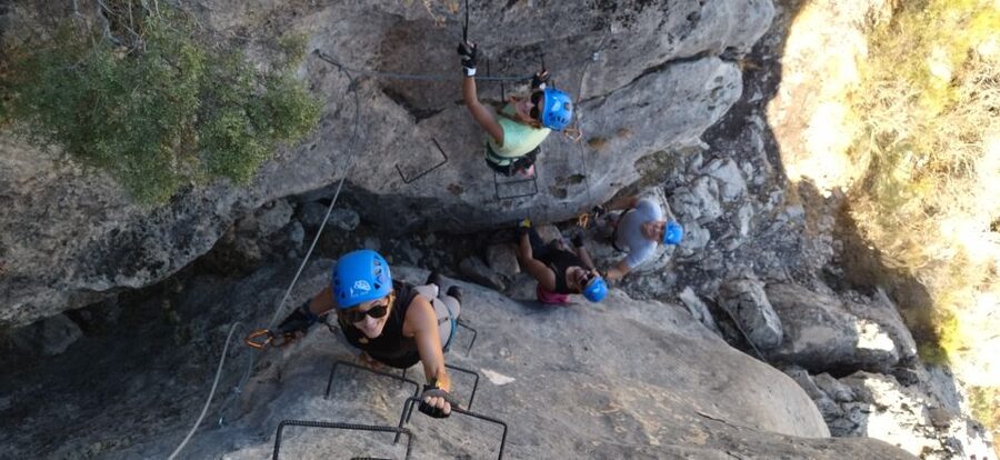 Granada: Via Ferrata Moclín with Transfers - Views over rock, fields, and olive groves