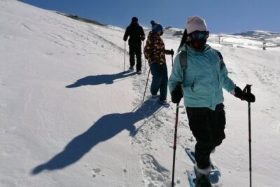 Hiking Snowshoeing in the Sierra Nevada Park, Granada